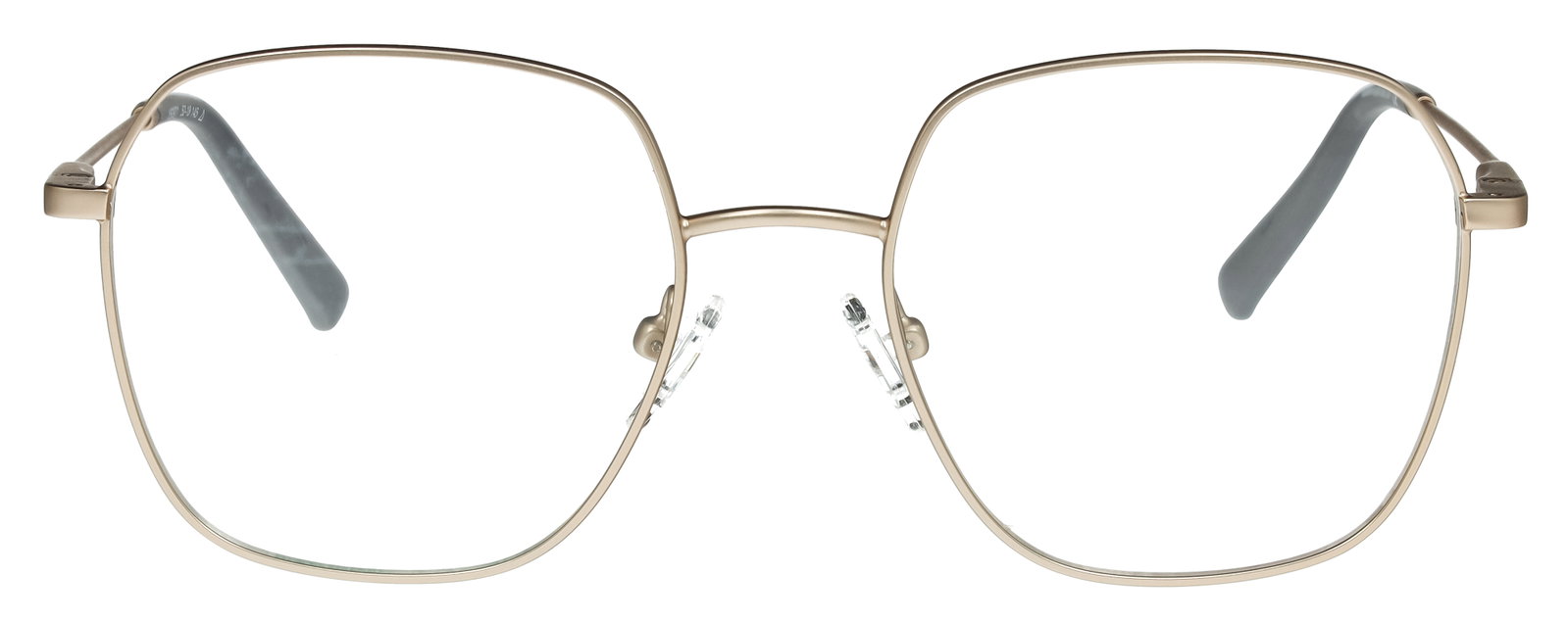 Das Bild zeigt die Eyebar Brille Groningen in gold von vorne.